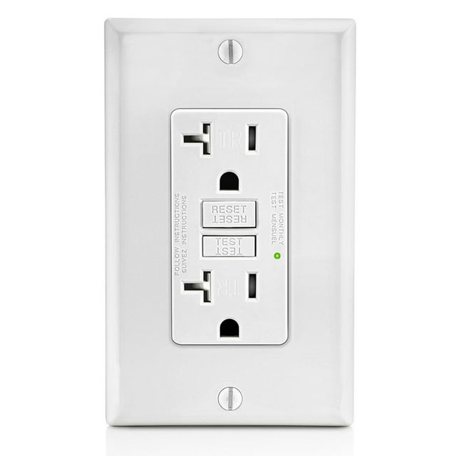GFCI Outlet 20A, GFI Electrical Receptacle with LED Indicator, 20A