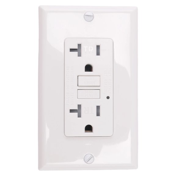 GFCI Outlet 20A, GFI Electrical Receptacle with LED Indicator, 20A Tamper- Ground Fault Circuit Interrupter