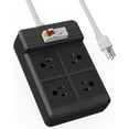GFCI Power Strip with 4 Gang Sockets, 30mA RCBO with 15A Grounded 3