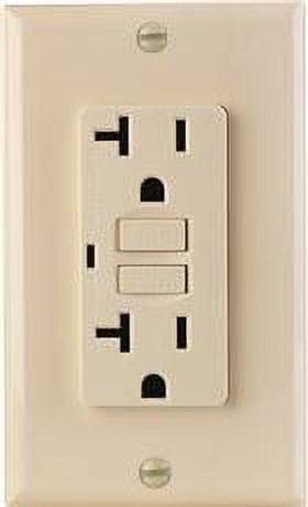 PREFERRED INDUSTRIES GIDDS-2498572 2498572 Gfci Receptacle, Ivory, Nema 5-20R, 120 Volts, 20 Amps-2498572