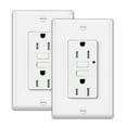 GFCI Electrical Outlets Breaker (2Pack) Tamper & Weather Resistant Plug with LED Indicator, UL