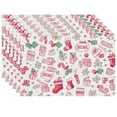 thumbnail image 1 of Christmas-featured Placemats Decoration for Home Table Kitchen Christmas Doodle Washable Porch Mat Line Art Seamless Pattern Heat-Resistant Christmas Decor 6Pcs 17.7" X 13", 1 of 5