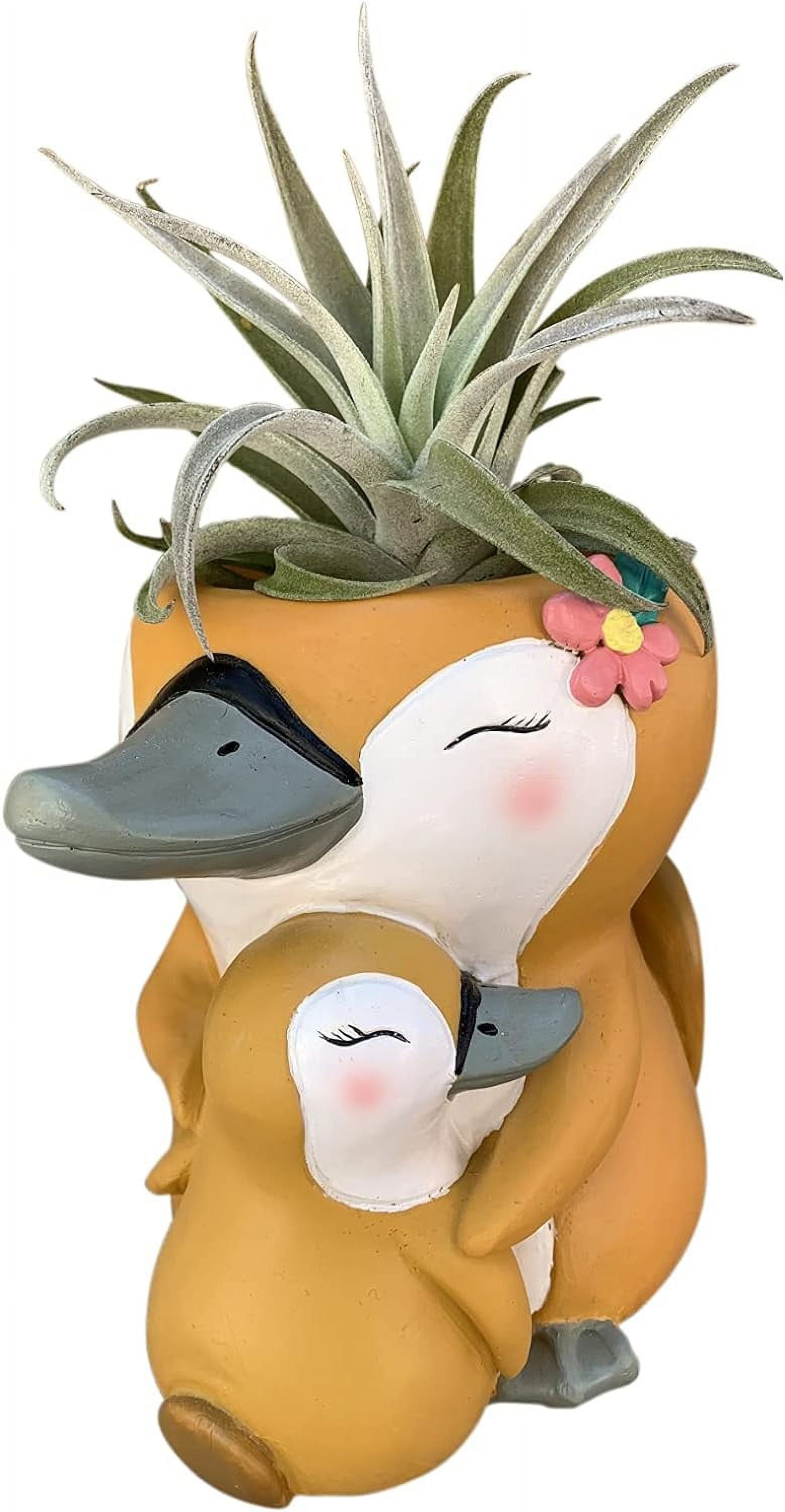 GFF Grass Flip Flops Animals (Platypus mama) Planters 5.5"H x5"w x5"D