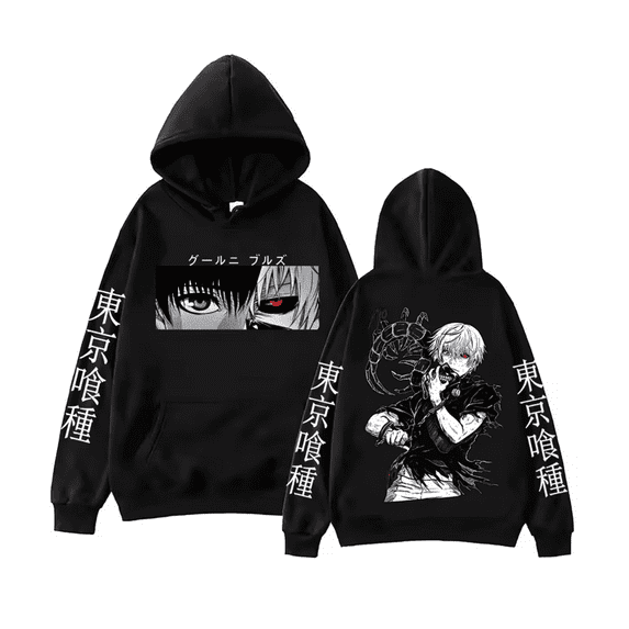 GFGSZTAFB Anime Tokyo Ghoul Clothing Ken Kaneki Graphic Print Long Sleeve Pullover Sweatshirt Ken Kaneki Ghoul Hoodie