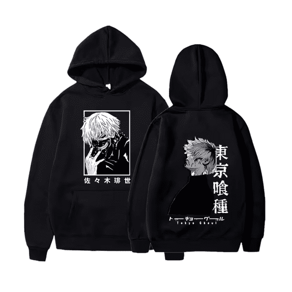 GFGSZTAFB Anime Tokyo Ghoul Clothing Ken Kaneki Graphic Print Long Sleeve Pullover Sweatshirt Ken Kaneki Ghoul Hoodie