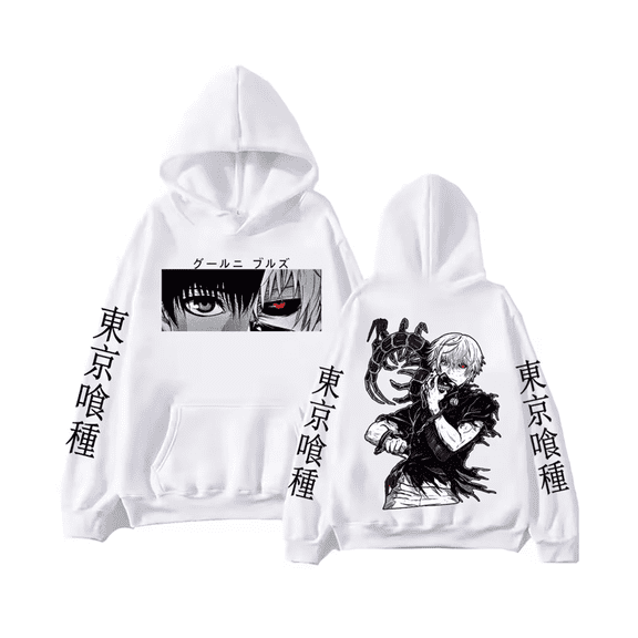 GFGSZTAFB Anime Tokyo Ghoul Clothing Ken Kaneki Graphic Print Long Sleeve Pullover Sweatshirt Ken Kaneki Ghoul Hoodie