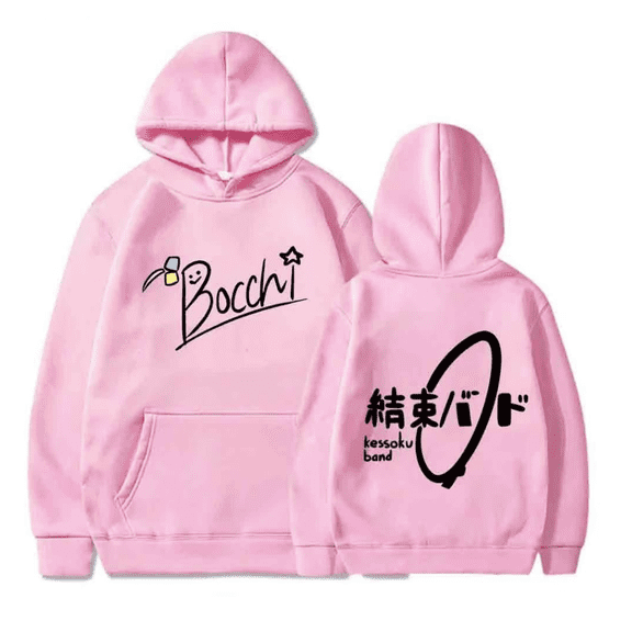 GFGSZTAFB Bocchi The Rock Anime Hitori Gotoh Merch Hoodie Pullover Tracksuit Long Sleeve Hooded Sweatshirt Jacket Coat Halloween