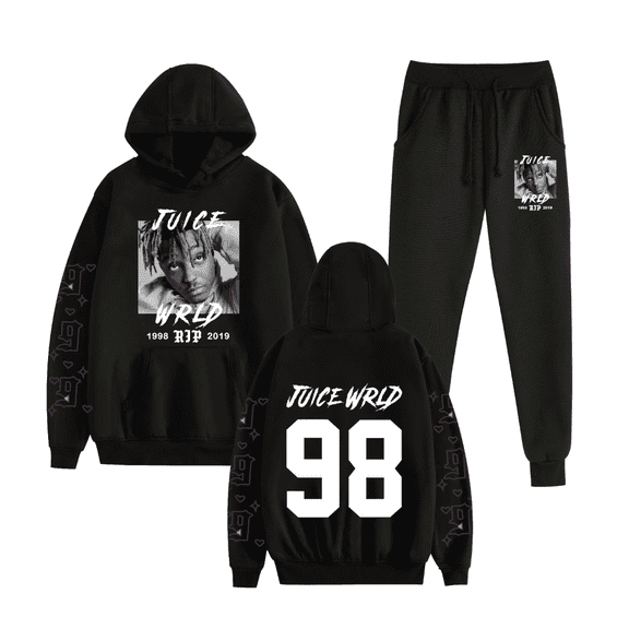 GFGSZTAFB JUICE WRLD Two-Piece Hoodie New Style 999 Rapper Hip Hoodie Unisex