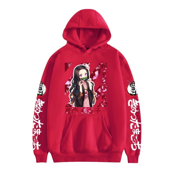 GFGSZTAFB Kamado Nezuko Anime Hoodie Sweatshirt Fashion Men/Women Casual Hip Hop Harajuku Style Loose Fit Pullover Sweatshirt
