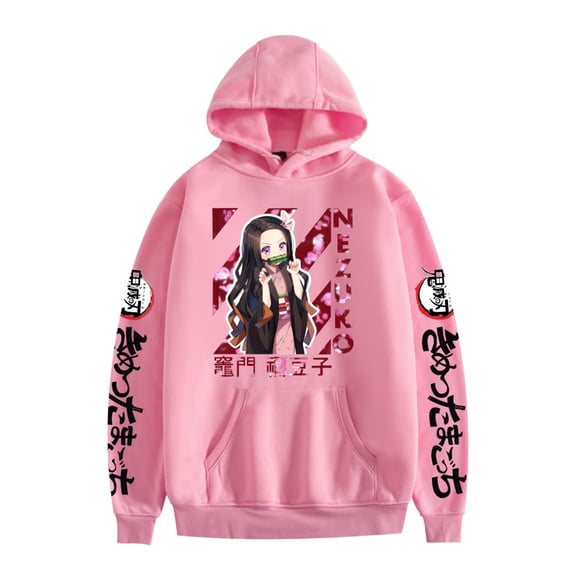 GFGSZTAFB Kamado Nezuko Anime Hoodie Sweatshirt Fashion Men/Women Casual Hip Hop Harajuku Style Loose Fit Pullover Sweatshirt