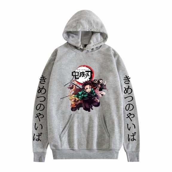 GFGSZTAFB Kamado Tanjirou Anime Hoodie Sweatshirt Fashion Men/Women Casual Hip Hop Autumn/Winter Clothes XS-3XL