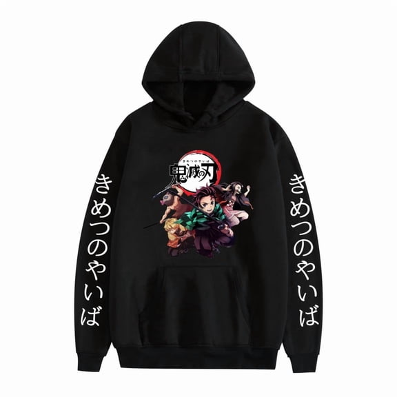GFGSZTAFB Kamado Tanjirou Anime Hoodie Sweatshirt Fashion Men/Women Casual Hip Hop Autumn/Winter Clothes XS-3XL