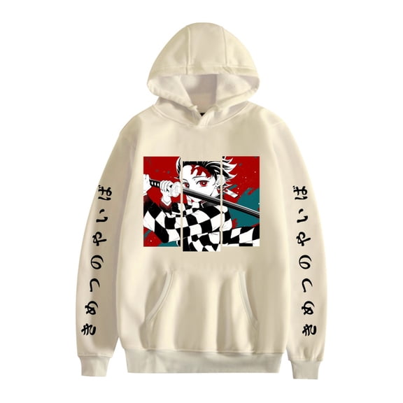 GFGSZTAFB Kamado Tanjirou Anime Hoodie Sweatshirt Fashion Men/Women Casual Hip Hop Harajuku Style Loose Fit Pullover Sweatshirt