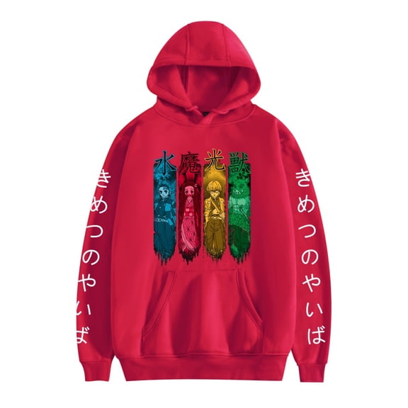 GFGSZTAFB Kamado Tanjirou Anime Hoodie Sweatshirt Fashion Men/Women Casual Hip Hop Harajuku Style Loose Fit Pullover Sweatshirt