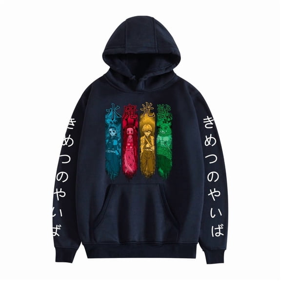 GFGSZTAFB Kamado Tanjirou Anime Hoodie Sweatshirt Fashion Men/Women Casual Hip Hop Harajuku Style Loose Fit Pullover Sweatshirt