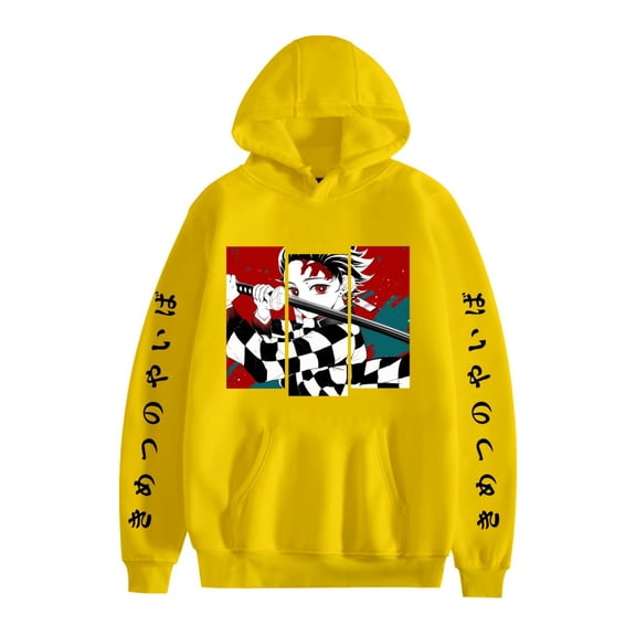 GFGSZTAFB Kamado Tanjirou Anime Hoodie Sweatshirt Fashion Men/Women Casual Hip Hop Harajuku Style Loose Fit Pullover Sweatshirt