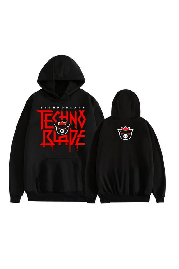 Technoblade Merch Hoodie Pullover Long Sleeve Hooded Sweatshirt for Men Women Funny Tops