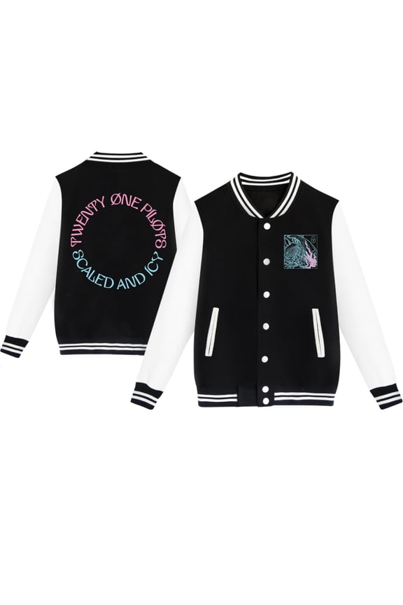 Twenty One Pilots Baseball Jacket Long Sleeve Sweatshirt Baseball Jacket Unisex