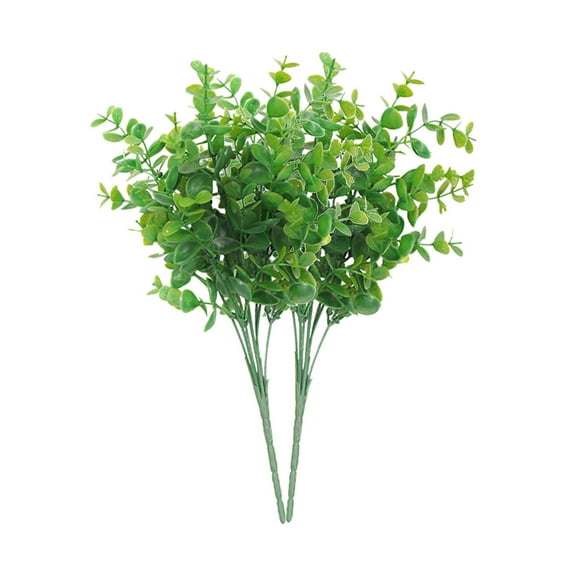 GFHFHITJ 1 Bundles Artificial greenerysssssss Fake Plants Spring Faux Shrub Bushes geeen leafs Bouquet for Floral Arrangement Home Wedding Party Garden Centerpiece