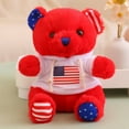 thumbnail image 1 of GFHFHITJ 4th of July Stuffed Animal, 8.6 Inch Soft Plush Bear Patriotic Decor, Summer Red and Blue American-Flag Bear Gifts for Women Kids(Red), 1 of 6