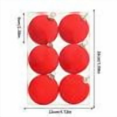 GFHFHITJ 6Pcs Christmas Velvet Balls Ornaments, Shatterproof Christmas Tree Ornaments, Christmas Hanging Balls Ornaments Multicolor (2.36-Inch,B)