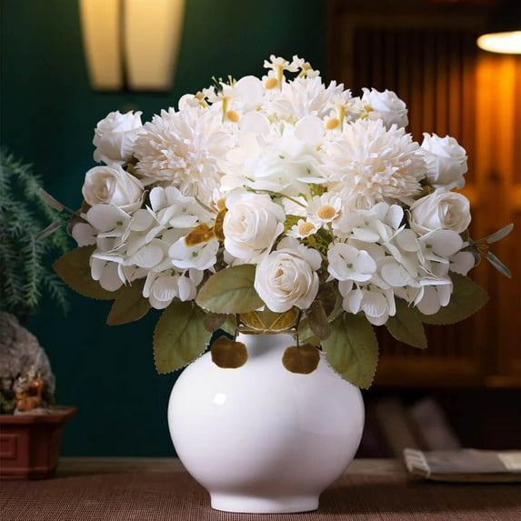 GFHFHITJ Artifical Flower Bouquet, Fake Peonies Silk Flower for Vase Fake Peonies Bouquet for Centerpiece Table Wedding Party Home Decor