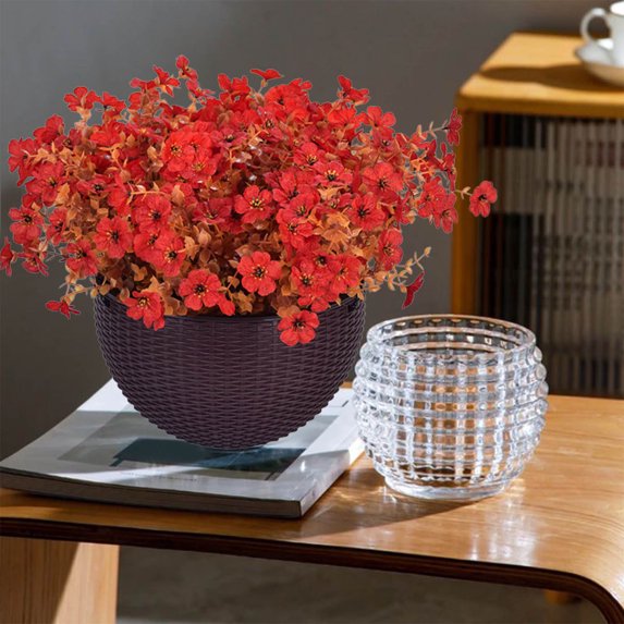 GFHFHITJ Artificial Flowers for Outdoors, Faux Silk UV Sun Resistant Flower Fall Decor Outdoor Fake Daisy Flower for Porch Home Patio Balcony Yard Decorations