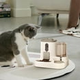thumbnail image 1 of GFHFHITJ Automatic Cats Feeder Smart Timed Cats Feeding Station and Water Dispenser 3.8L Auto Dog Waterer Bowl Pet Food Container Programable Dry Food Dispenser(Gray), 1 of 5