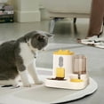 thumbnail image 1 of GFHFHITJ Automatic Cats Feeder Smart Timed Cats Feeding Station and Water Dispenser 3.8L Auto Dog Waterer Bowl Pet Food Container Programable Dry Food Dispenser(Yellow), 1 of 6