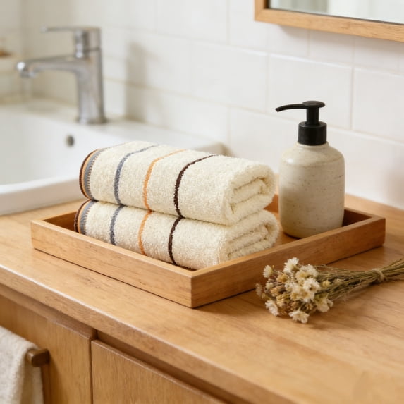 GFHFHITJ Bath Rags, Cottons Fine Stripe Washcloth, Super Soft Highly Absorbent Small Face Towel for Gym Towels, Hotel and Spa Quality, Reusable Fingertip Towels