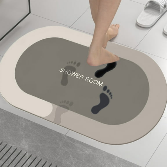 GFHFHITJ Bathroom Rugs,Crystal Velvet Rug Super Absorbent Quick Dry Rubber Backing Non Slip Washable Bathroom Floor Mats Shower Rug for In Front Of Bathtub Shower Room 24Inx35In