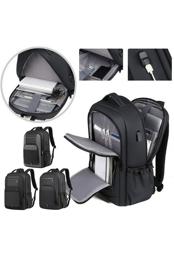 Business Backpack Men's Computer Backpack Men's 17 Inch Large Capacity Student Backpack Travel Bag