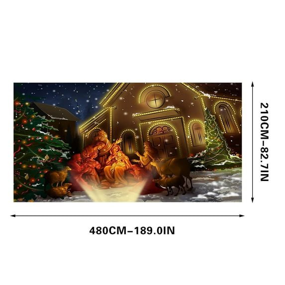 GFHFHITJ Christmas Garage Door Cover, Christmas Garage Door Banner Christmas Garage Decorations Large Winter Xmas Garage Backdrops Door Mural for Christmas Outdoor Decoration