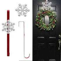 GFHFHITJ Christmas Wreath Hanger for Front Door,Front Door Wreath Hanger From 15 To 25 Inches Wreath Hanger,20 Lb Larger Door Upgrade Wreath Hanger Christmas Wreaths Decorations Hook (Black)