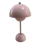 GFHFHITJ Cordless Table Lamps Set Of 2 - Portable Touch Mushroom Lamp Dimmer, Rechargeable Nightstand Lamp Night Light for Kids, Small Led Lamp Gift for Christmas Birthday, Pink