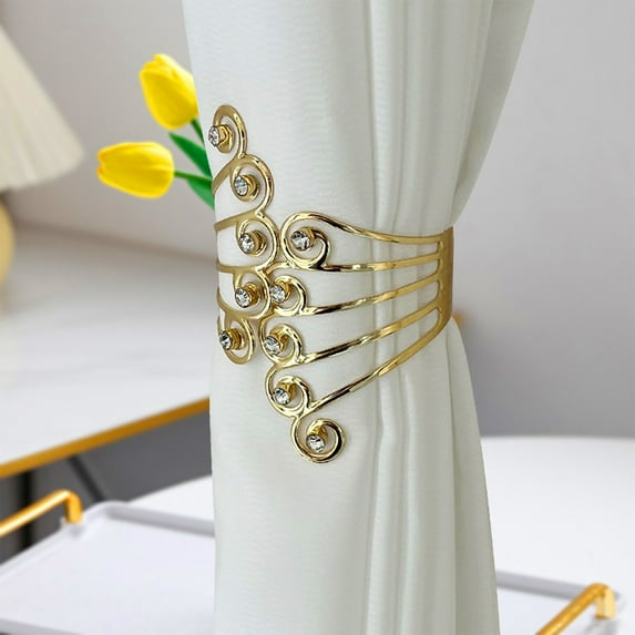 GFHFHITJ Curtain Tiebacks, Metal Curtain Holdbacks Clip for Drapes Decorative Curtain Holder for Home Outdoor Bedroom Office