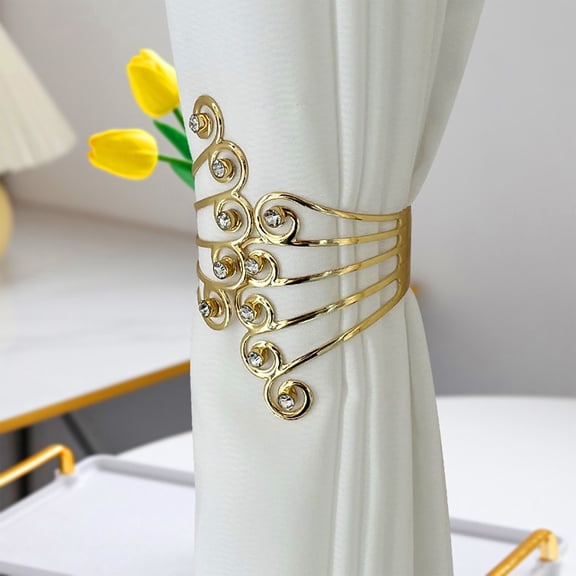 GFHFHITJ Curtain Tiebacks, Metal Curtain Holdbacks Clip for Drapes Decorative Curtain Holder for Home Outdoor Bedroom Office