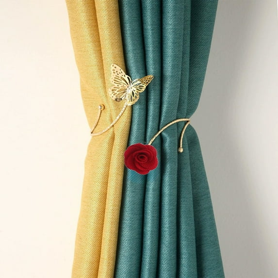 GFHFHITJ Curtain Tiebacks, Metal Curtain Holdbacks Clip for Drapes Decorative Curtain Holder for Home Outdoor Bedroom Office