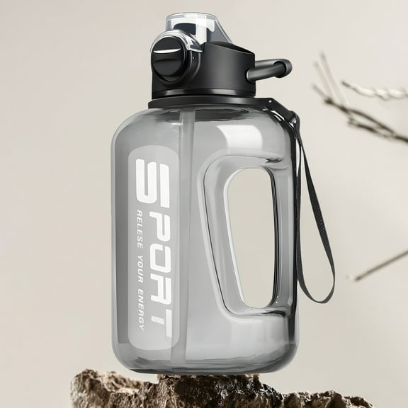 GFHFHITJ Drinking Water Bottle,Large Capacity with Graduation Marking Drinking Water Bottle with Straw Leakproof Sports Water Bottle for Gym Camping Outdoor