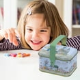 thumbnail image 1 of GFHFHITJ Easter Cookie Tin with Lids, Empty Candy Cookie Container with Handles for Gift Giving Metal Candy Packaging Box for Wedding Easter Holidays Decor, 1 of 6