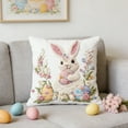 thumbnail image 1 of GFHFHITJ Easter Pillow Cover Lint Short Pile Knit Patterns Pillowcase Soft Cozy Decorative Pillow Cover for Sofa Bed Couch, 1 of 6