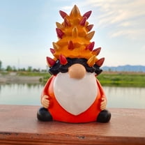 GFHFHITJ Garden Gnome Statue, Orange Outdoor Gnome Garden Decorations, Outdoor Terrace Balcony Yard Decoration Up to 50% off