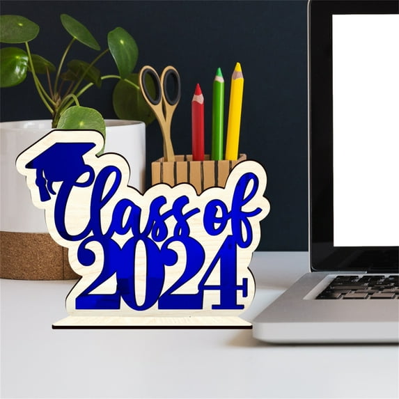 GFHFHITJ Graduation Decorations Class Of 2024,2024 Graduation Season Wooden Setup HOLIDAYS Decoration Wooden Sign Graduation Party Desktop Decoration