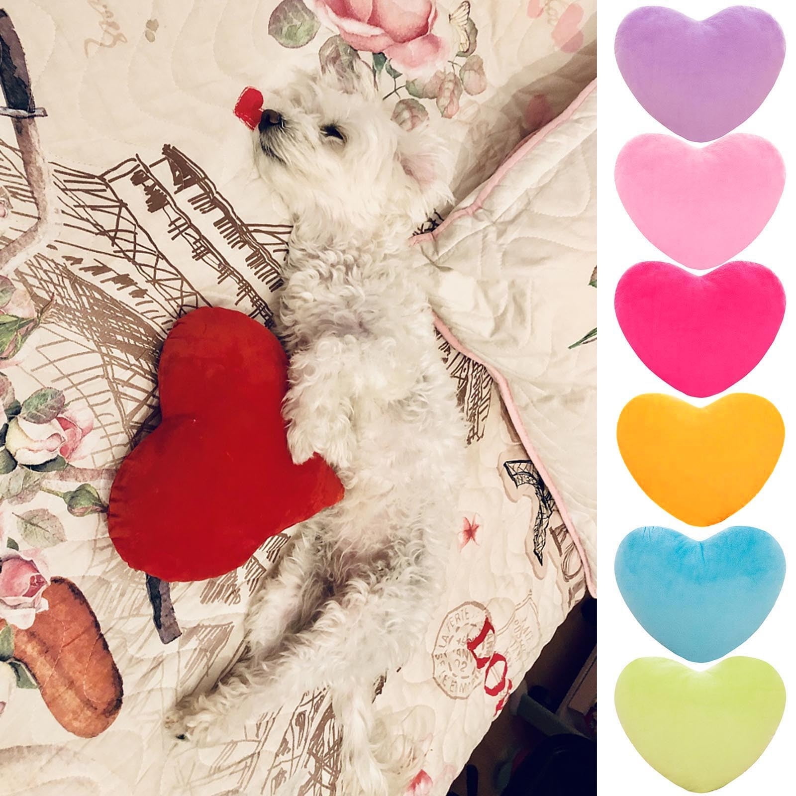 GFHFHITJ Heart-shaped plush pillow cushion, Cute Heart Decorative