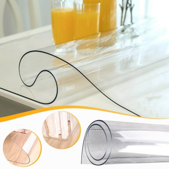 GFHFHITJ Heavy Duty Office Chair Mat,Table Mat for Carpet And Hardwood Floors Crystal Clear,Heavy Duty Crystal Clear Desk Chair Mat for Office ang Home,Kitchens