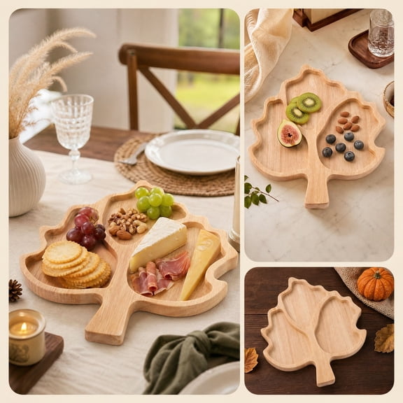 GFHFHITJ Leaf-Shaped Serving Tray, Dinner Fruit Dessert Living Room Coffee Table Snack Storage Decorative Ornament