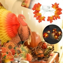 GFHFHITJ Maple Leaf String Lights Thanksgiving Decorations, Fall Garland Lights String with Incandescent bulbs for Connectable Sets Display Indoor Outdoor Fall Decor Halloween Decorations