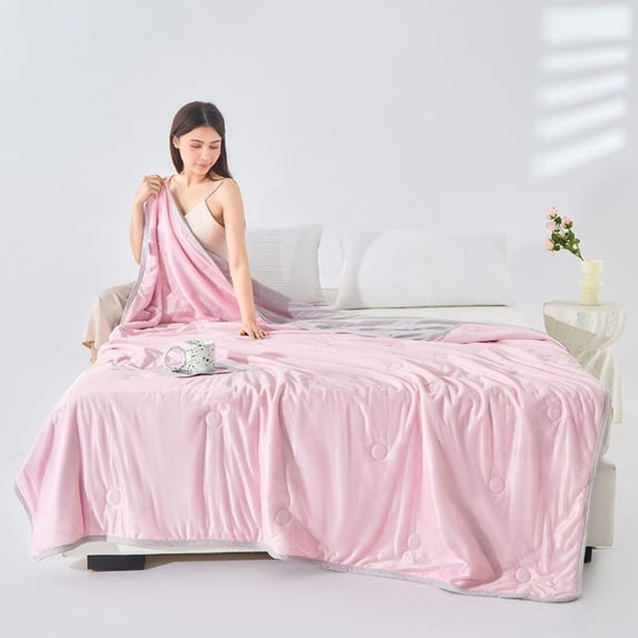 GFHFHITJ Mellow Sleep Comforter, Soft Skinfriendly Cooling Comforter, Washed Solid Color Breathable Blanket, Skin-Friendly & Lightweight