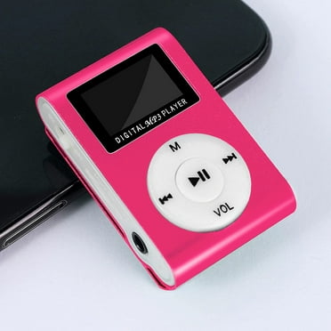 GFHFHITJ Mp3 Player, Portable Digital Music Player Headphones And Usb Cable, Sports Mini Mp3 Lcd Mini Screen Music Media Player Back Clip(Black)