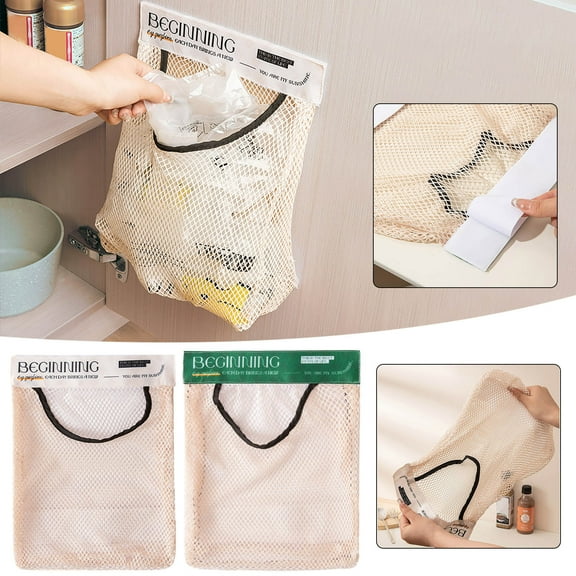 GFHFHITJ Multi-purpose Hanging Storage Mesh Bag, Reusable Mesh Fruit And Vegetable Storage Bags,Wall Mounted Large Capacity Storage Bag